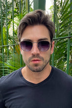 Carregar imagem no visualizador da galeria, Óculos de sol Miami hexagonal Lente Azul