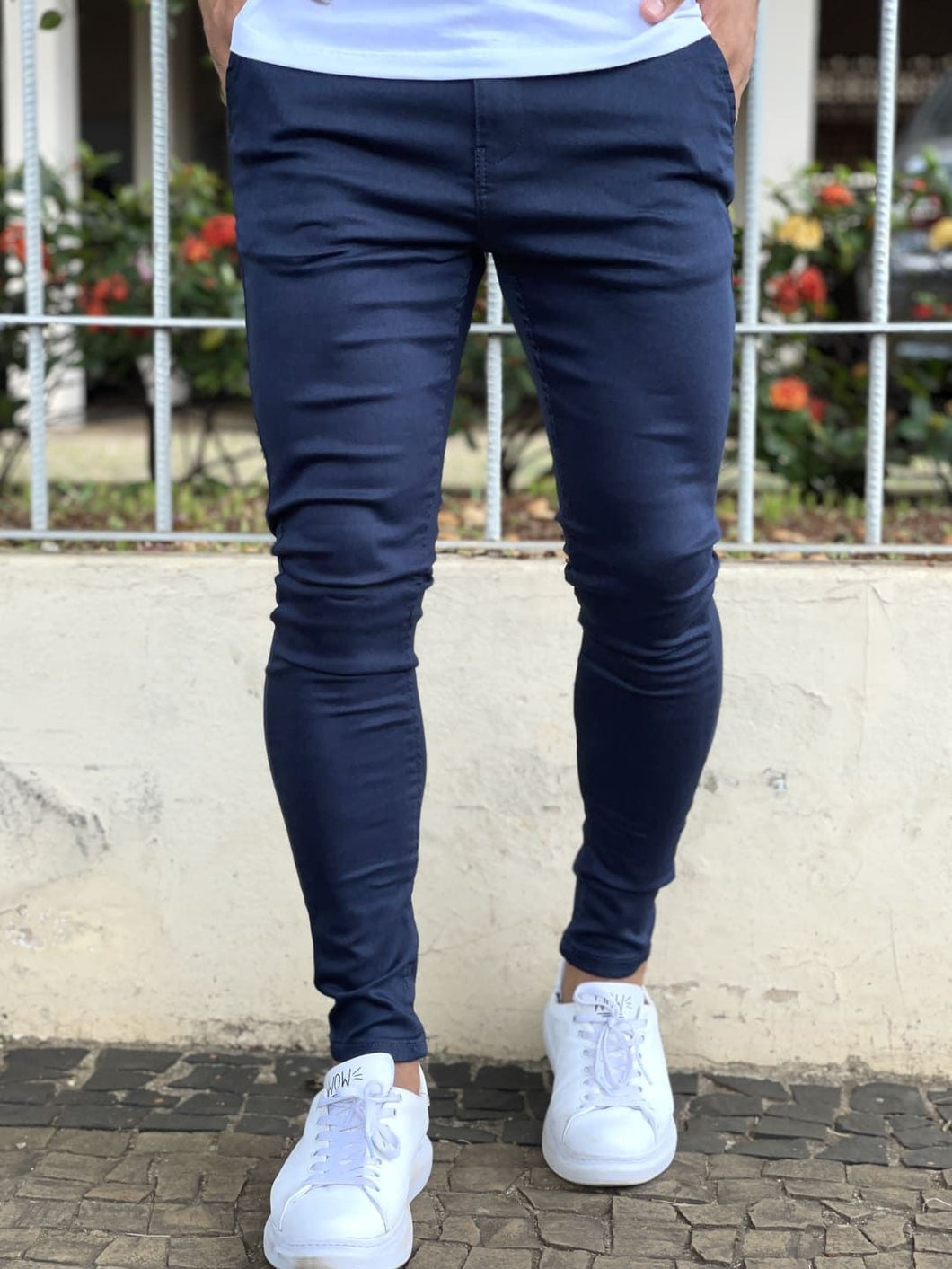 Calça Alfaitaria Skinny Azul Marinho