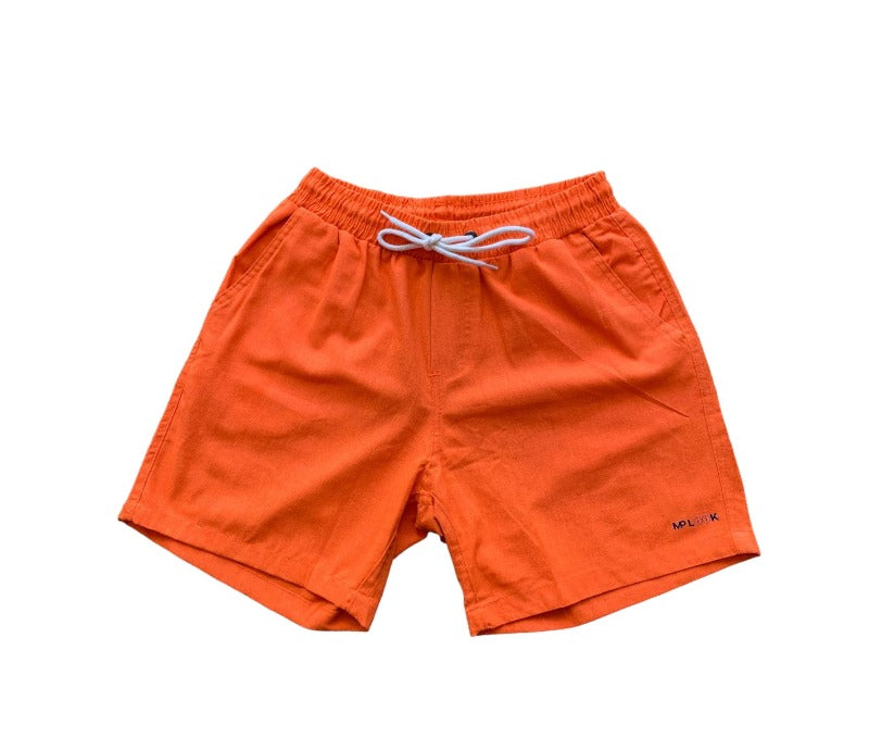 Short em Linho Laranja
