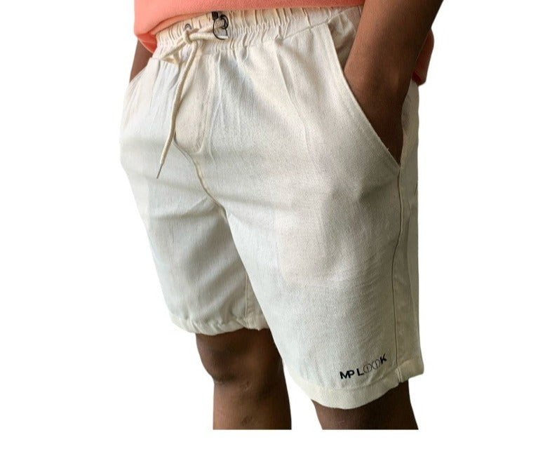 Short em Linho na cor Areia