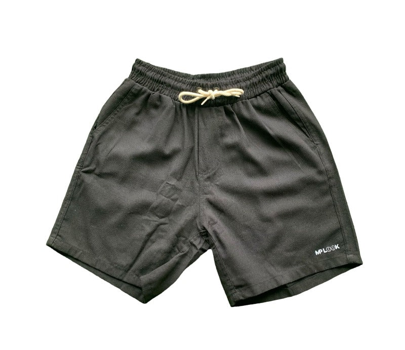 Short em Linho na cor Preta