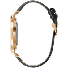 Carregar imagem no visualizador da galeria, Relógio Minimalista Preto Pulseira De Couro Murray Black Rosé Gold 40mm
